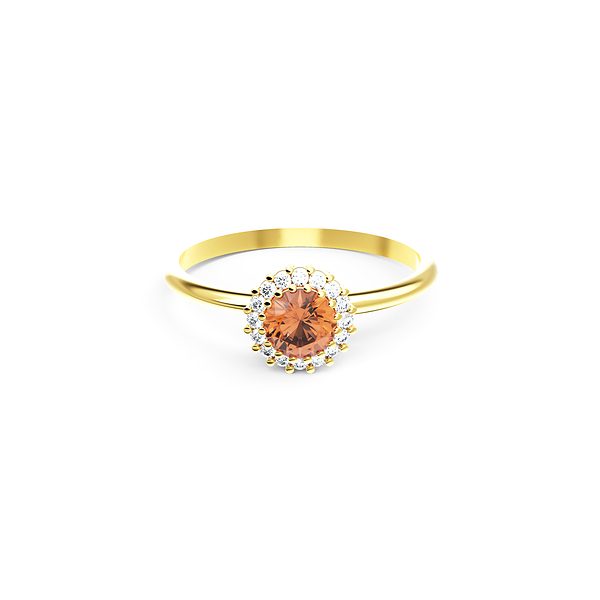 Bague Panier — Or jaune, spessartite et diamants