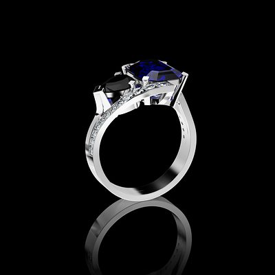 Bague Art Déco II — modélisation 3D, Guillaume Grillo