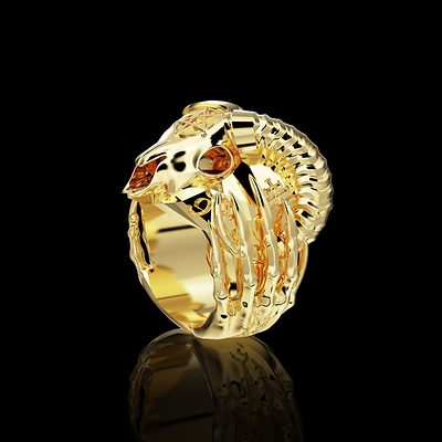 Bague démon — modélisation 3D, Guillaume Grillo