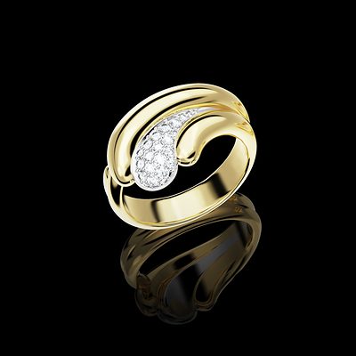 Bague gouttes — modélisation 3D, Guillaume Grillo