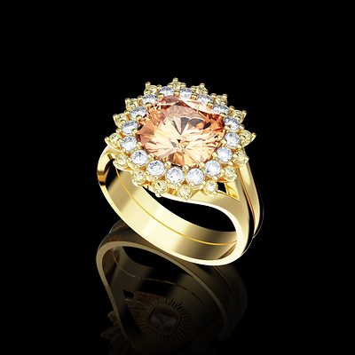 Bague panier, double entourage II — modélisation 3D, Guillaume Grillo