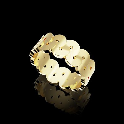 Bague rondelles — modélisation 3D, Guillaume Grillo