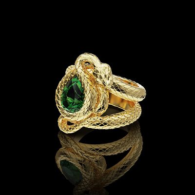 Bague serpent — modélisation 3D, Guillaume Grillo