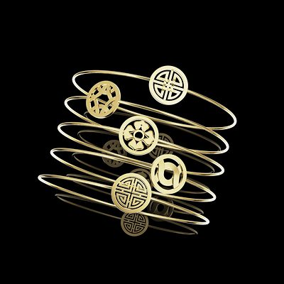 Bracelets à boutons — modélisation 3D, Guillaume Grillo