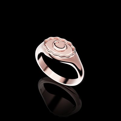 Chevalière lettrée — modélisation 3D, Guillaume Grillo