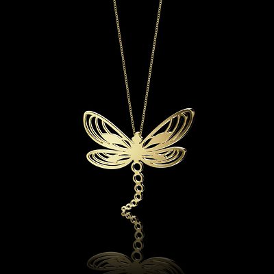 Pendentif libellule — modélisation 3D, Guillaume Grillo