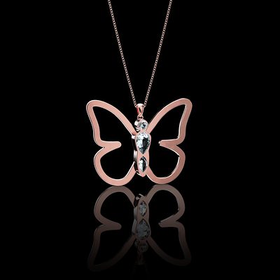 Pendentif papillon — modélisation 3D, Guillaume Grillo