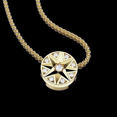Pendentif rose des vents — modélisation 3D, Guillaume Grillo